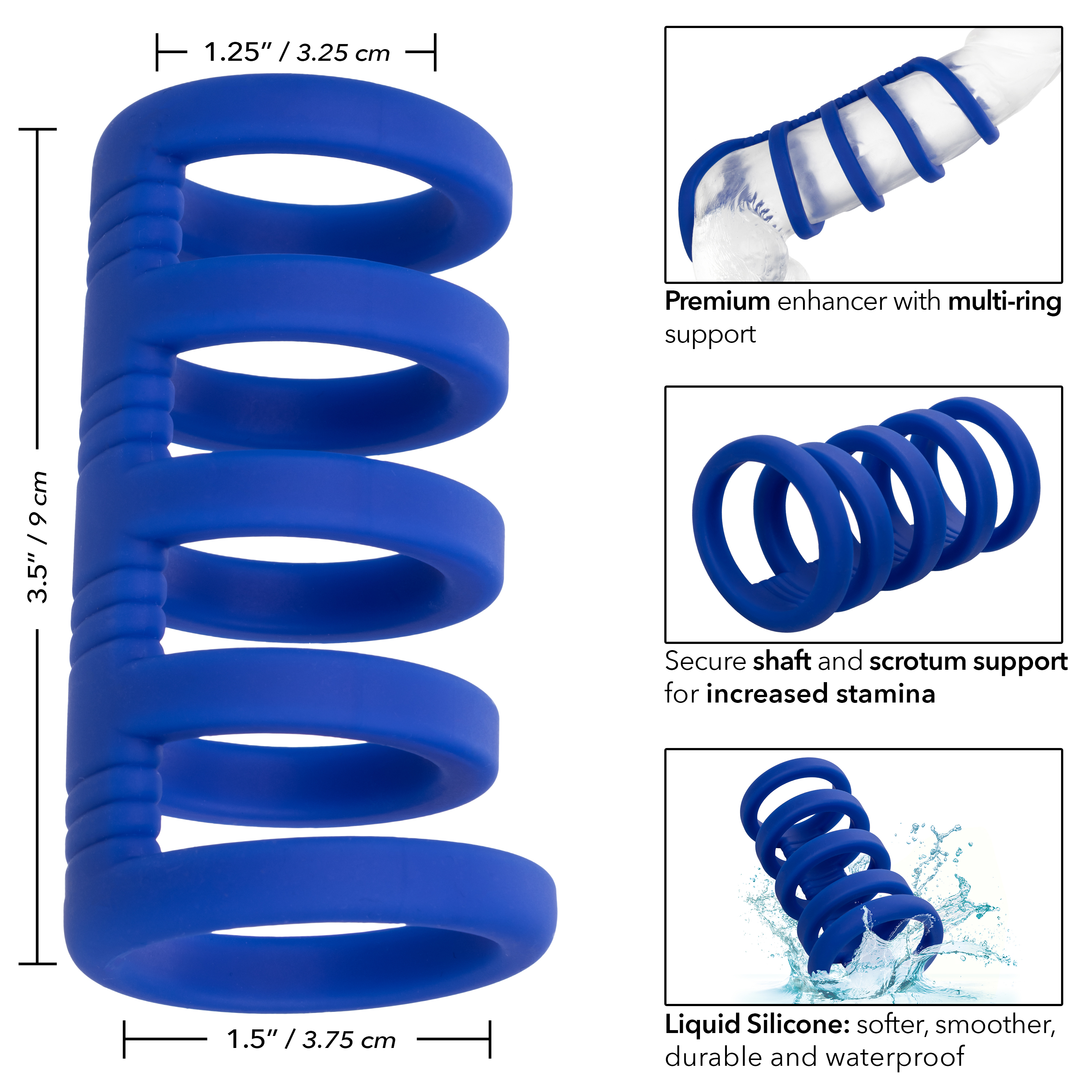 admiral xtreme cock cage   blue 